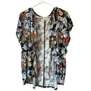 Umgee Velvet Floral Kimono Cardigan S/M